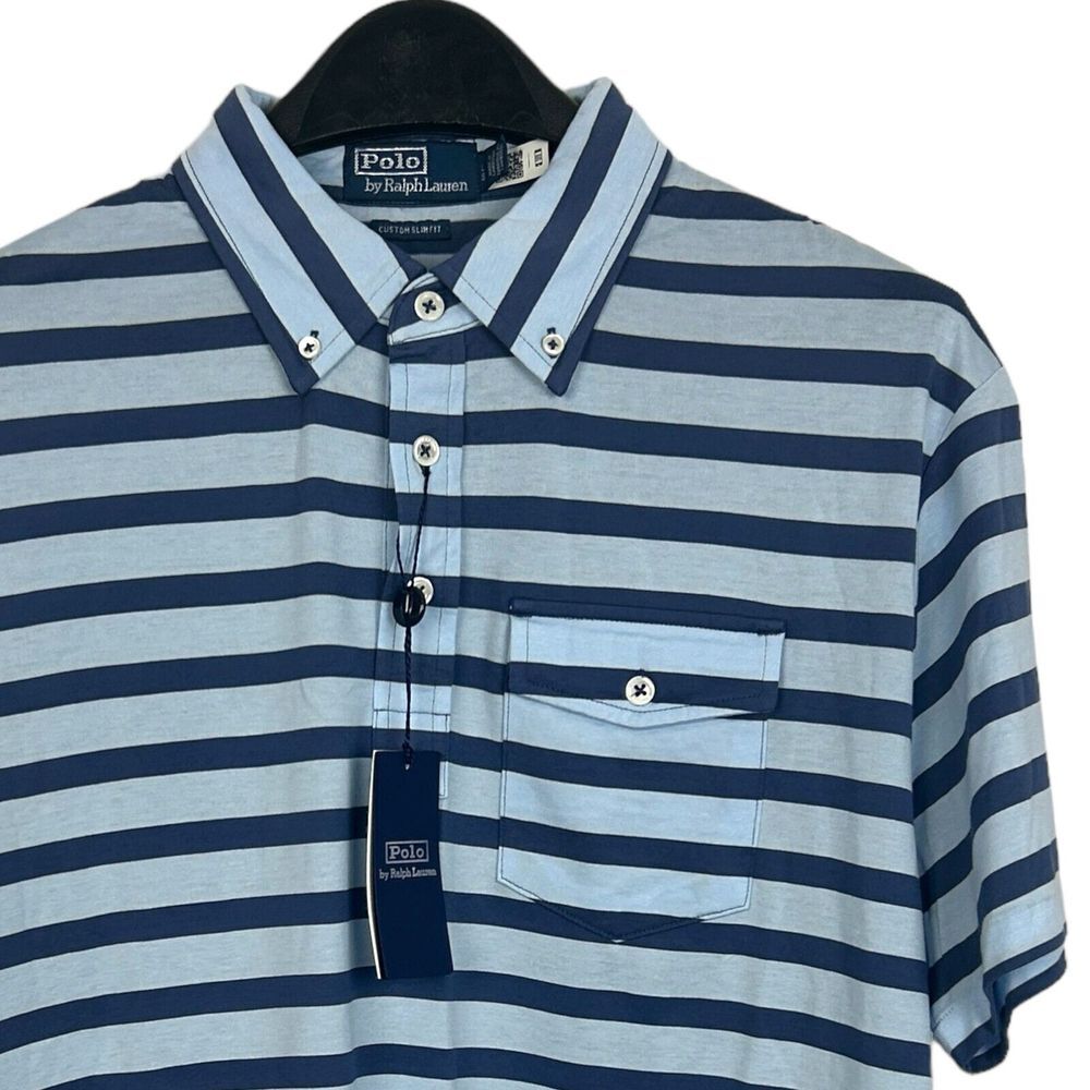 NEW Polo Ralph Lauren Men's XXL Slim Fit Lightweight Chest Pocket Striped $125